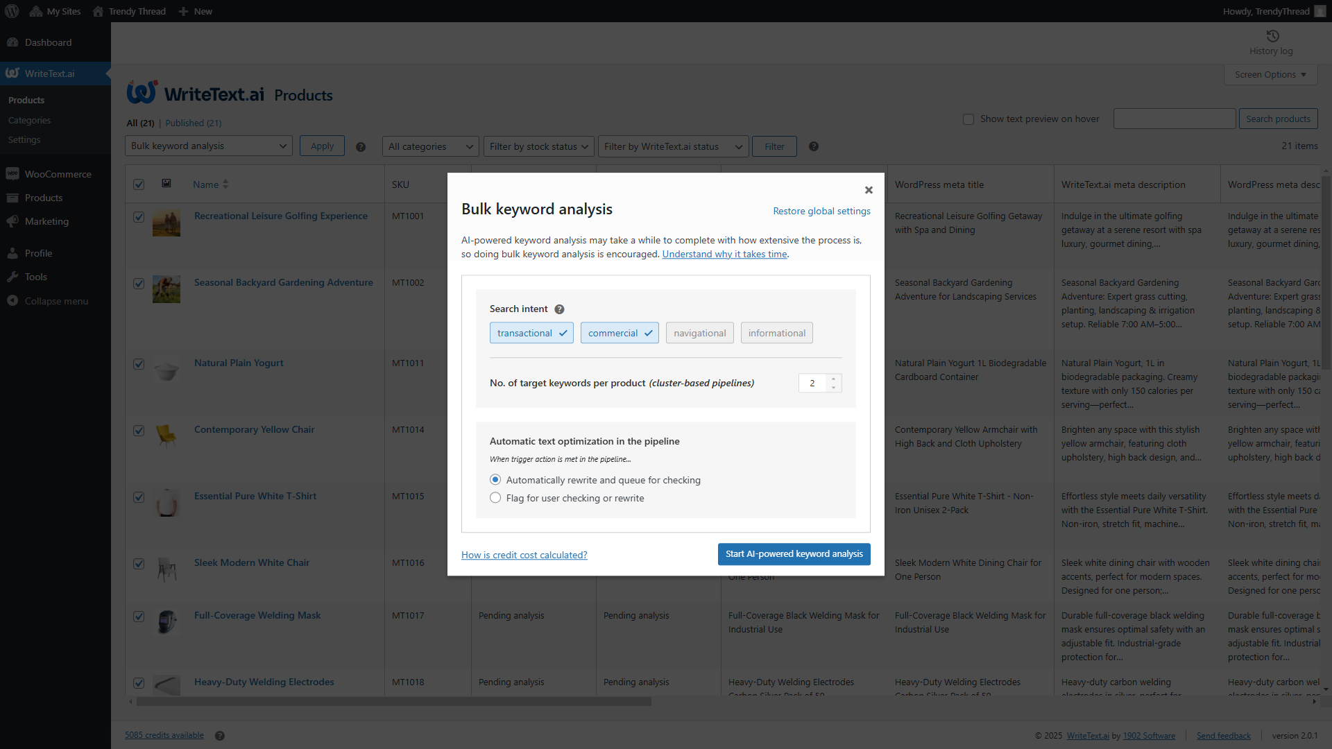 Edit individual products for better customization.