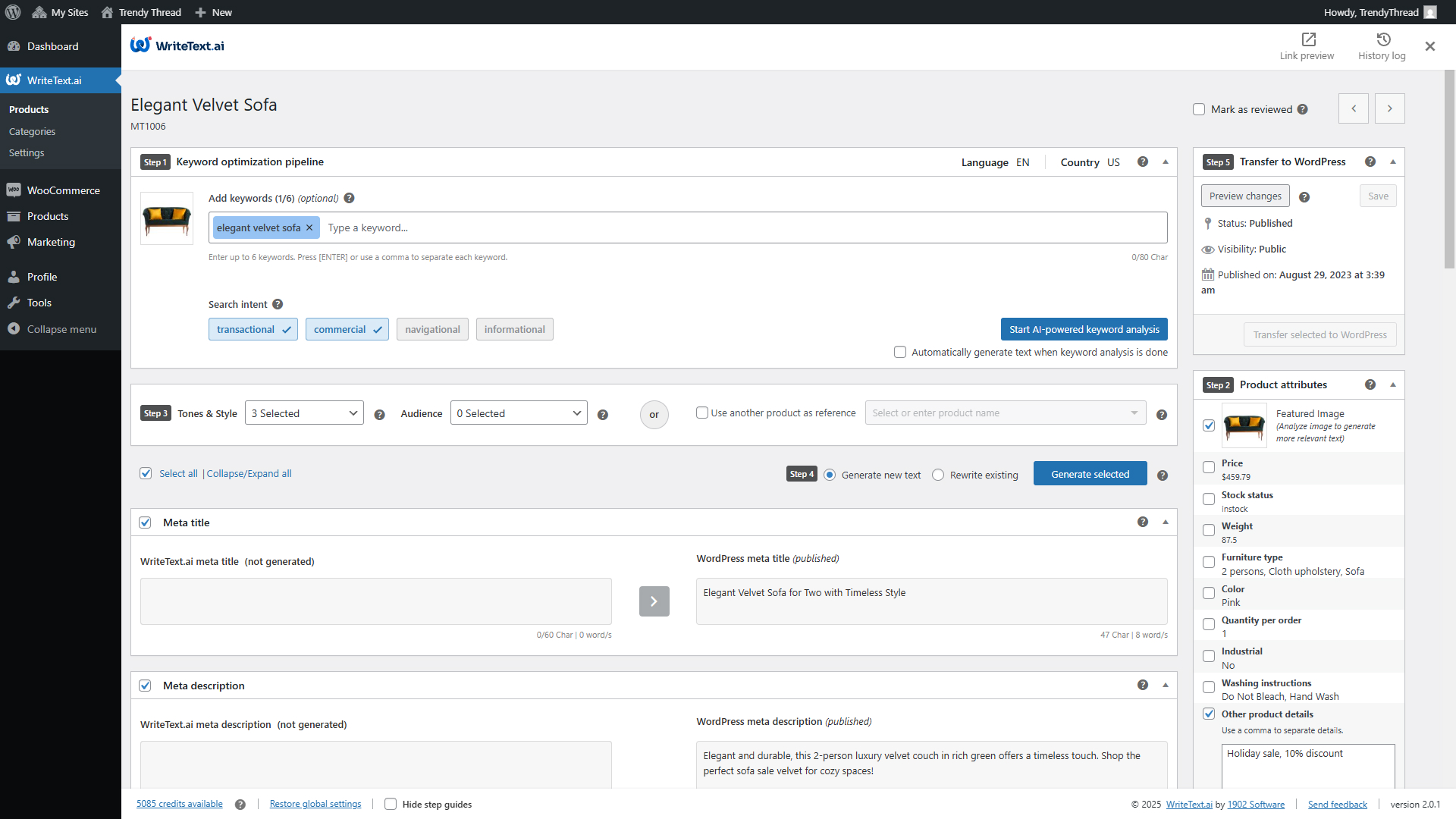 Smart keyword optimization pipeline for strategic SEO.