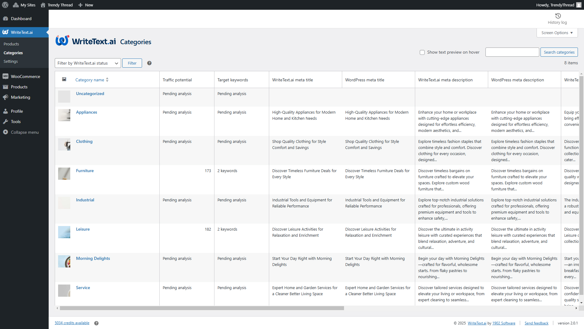 Select representative products to generate contextually relevant category text.
