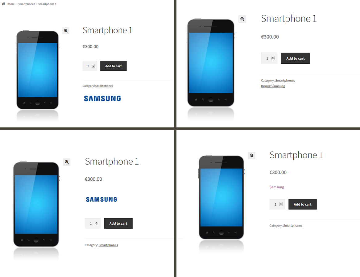 Shortcode grid: brand names only