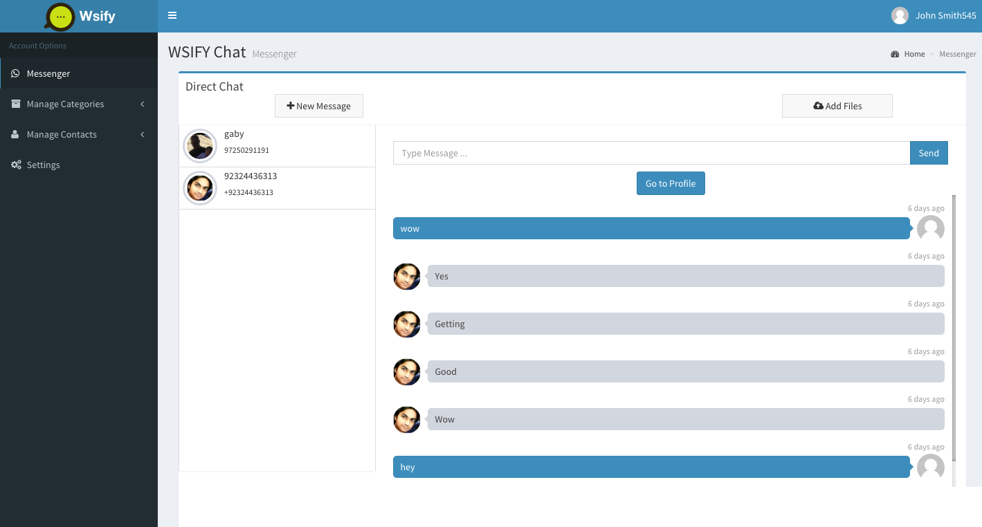 chat page .