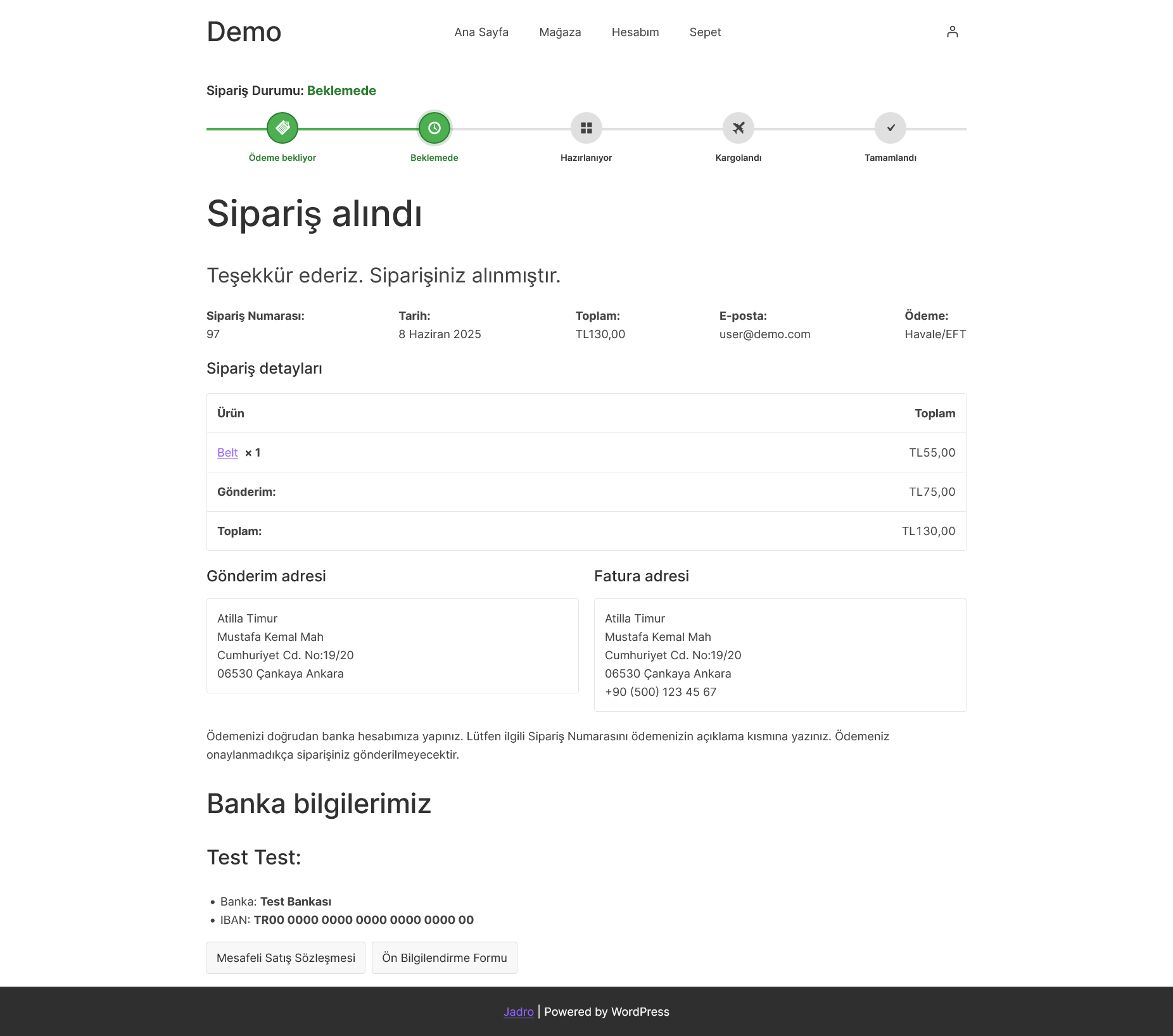 Sözleşme > Mesafeli Satış Sözleşmesi