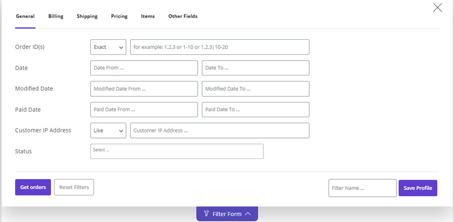 WooCommerce Bulk Orders Editing