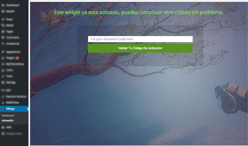 **Easy to install and activate / Fácil de instalar y activar sin salir de Wordpress **
