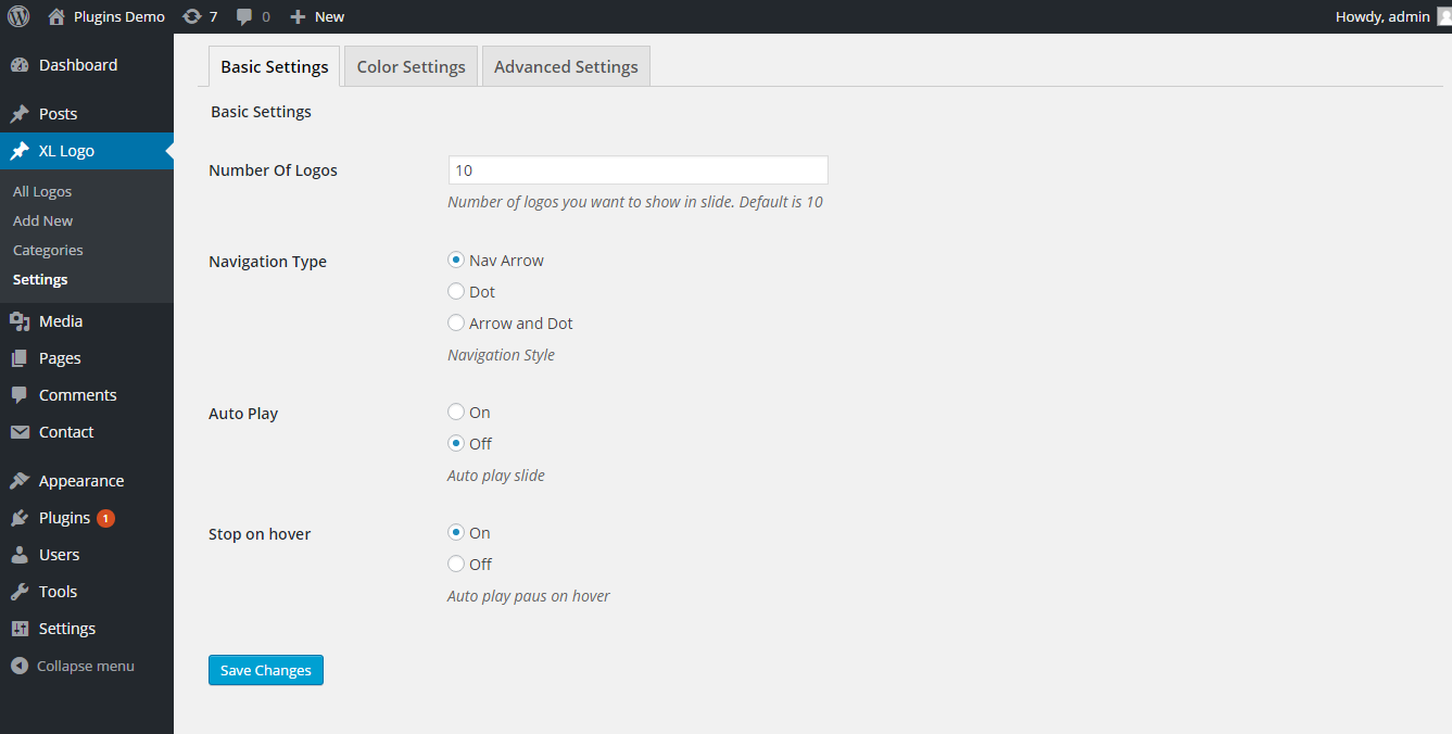 Admin Panel - Basic Settings