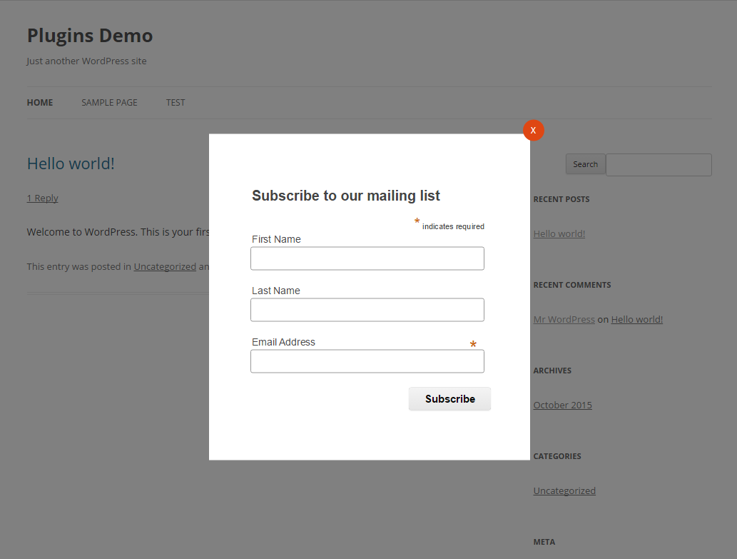 Demo Form