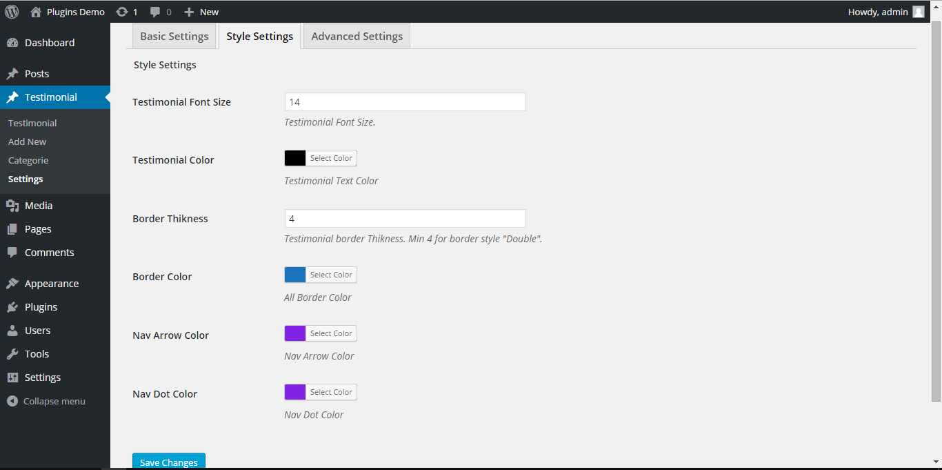 Demo style (Available only at PRO version)