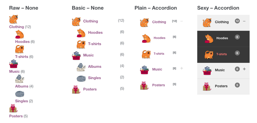 Widget display (may be affected by your theme's styles).