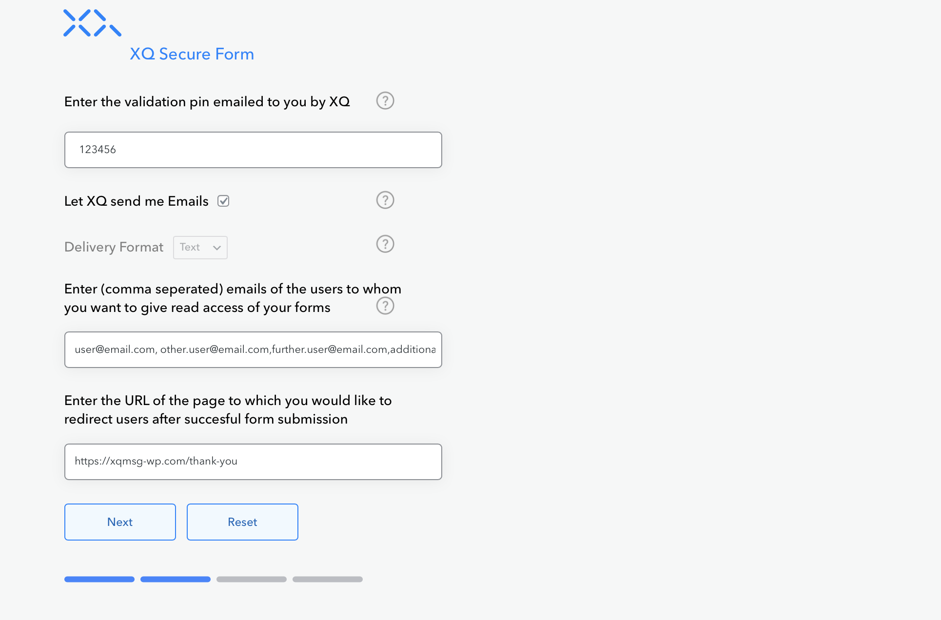 Validation Screen