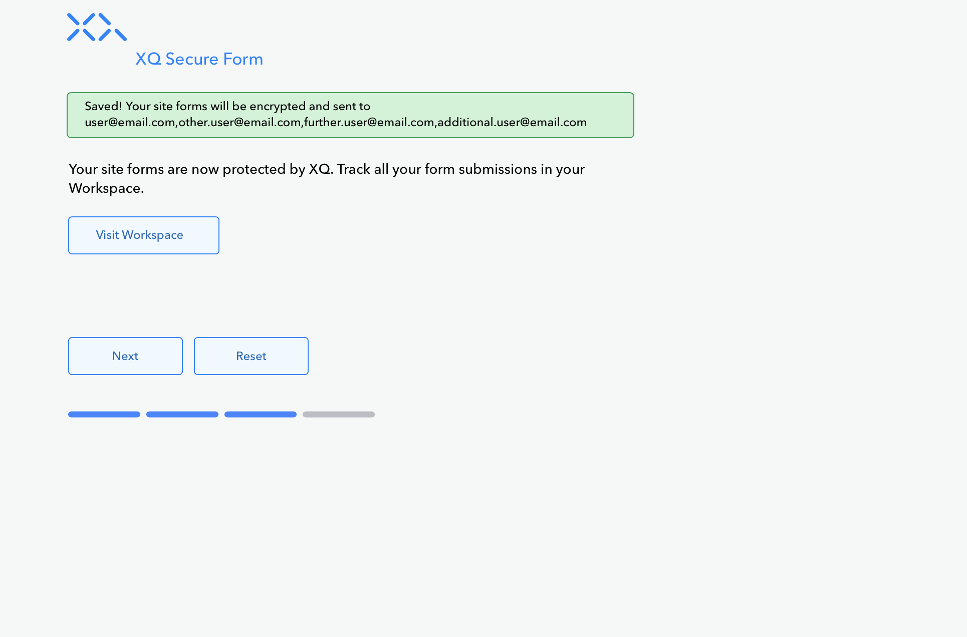 Installation Confirmation Screen