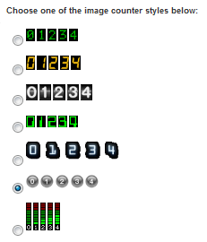 Image counter options