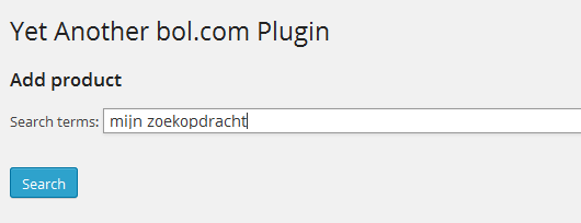 Add a product (search process)