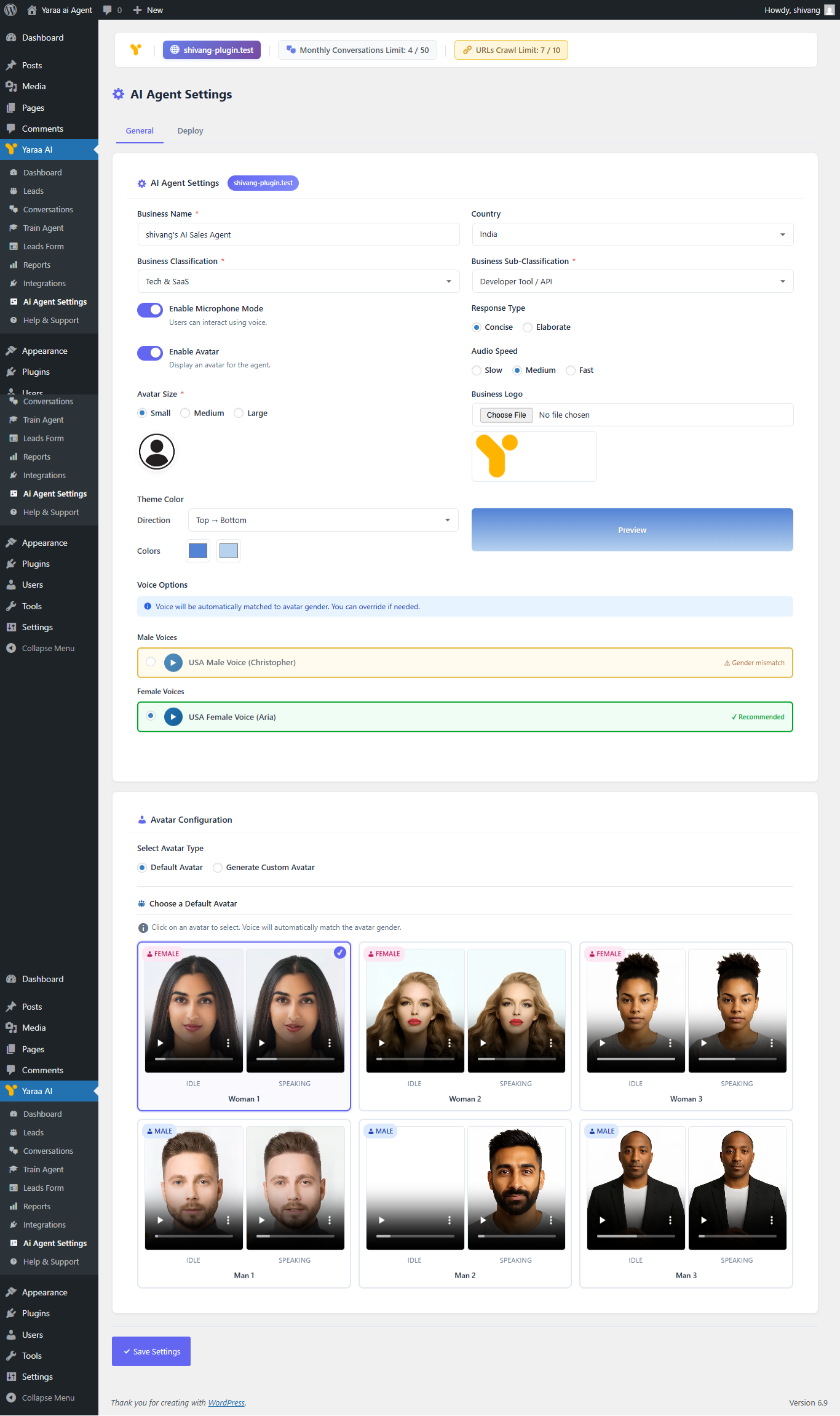 Conversations - View and manage all visitor conversations