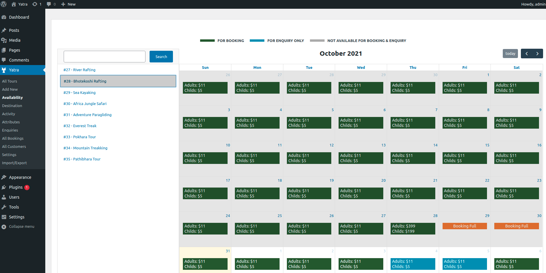 Add new tour and manage frontend tabs while creating new tour - Backend