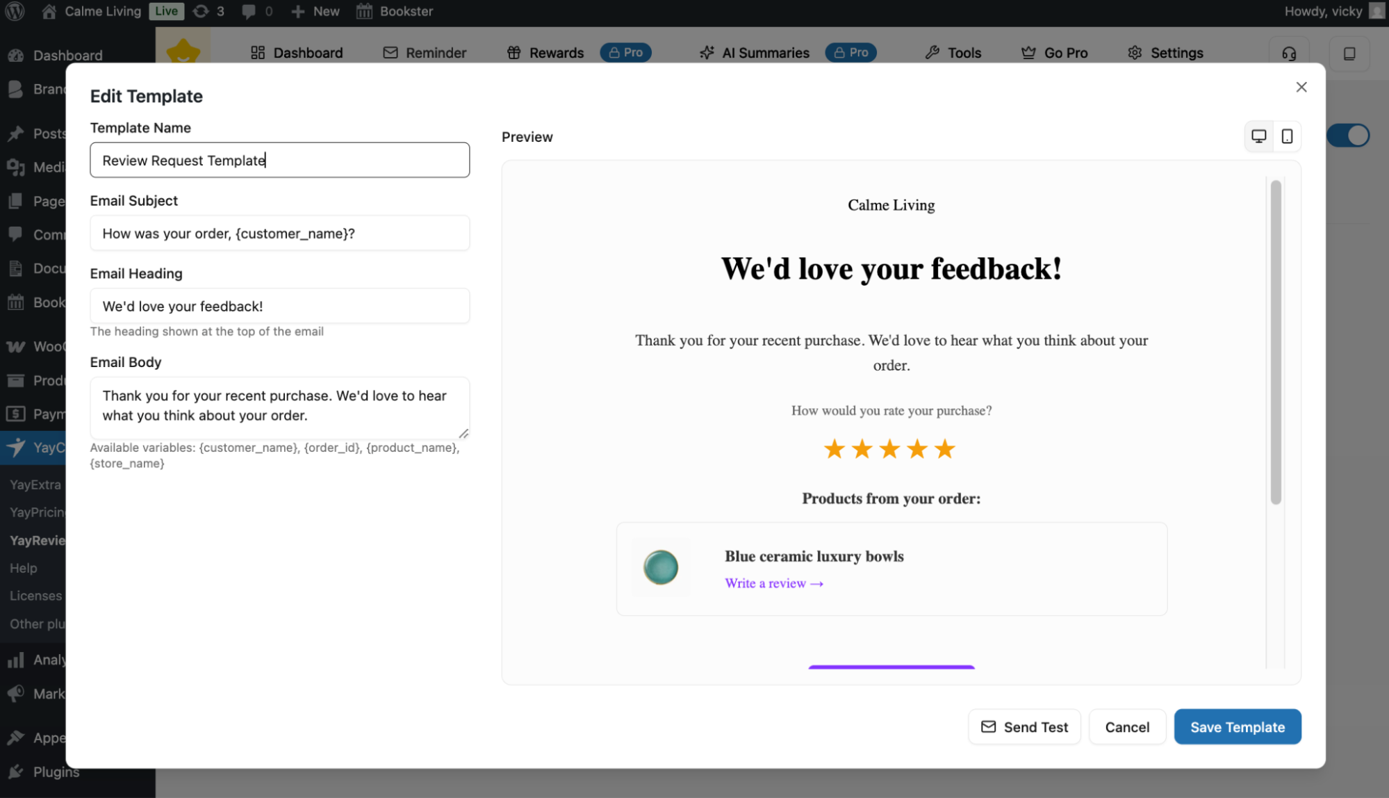 Automate review collection with timed email requests
