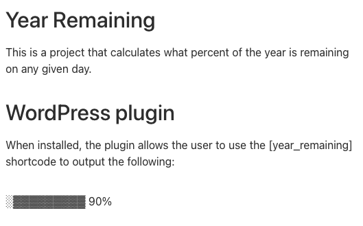 Example use of the shortcode