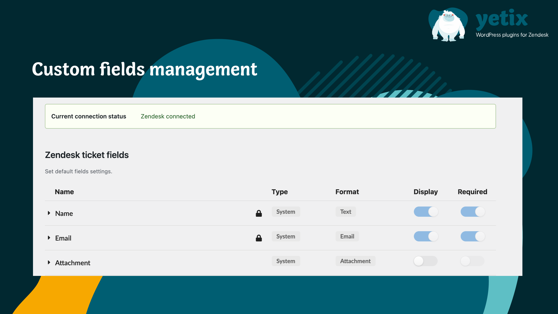Custom field management