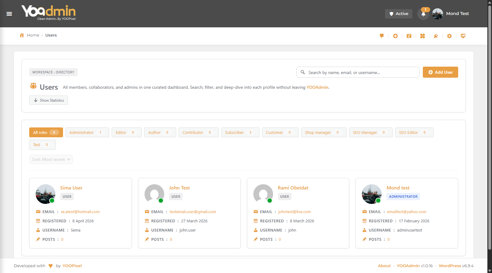 Optional account connection page