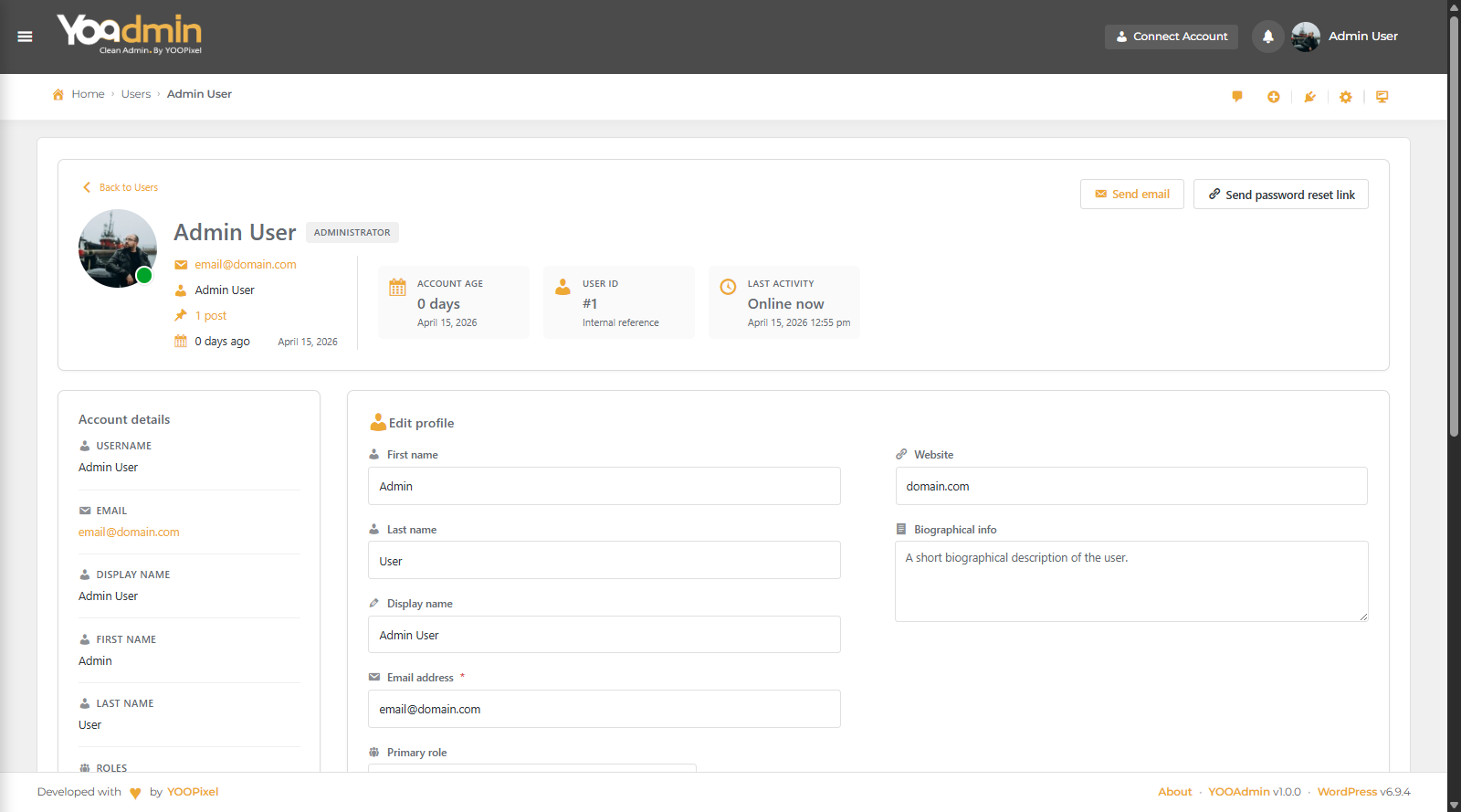 First launch setup wizard