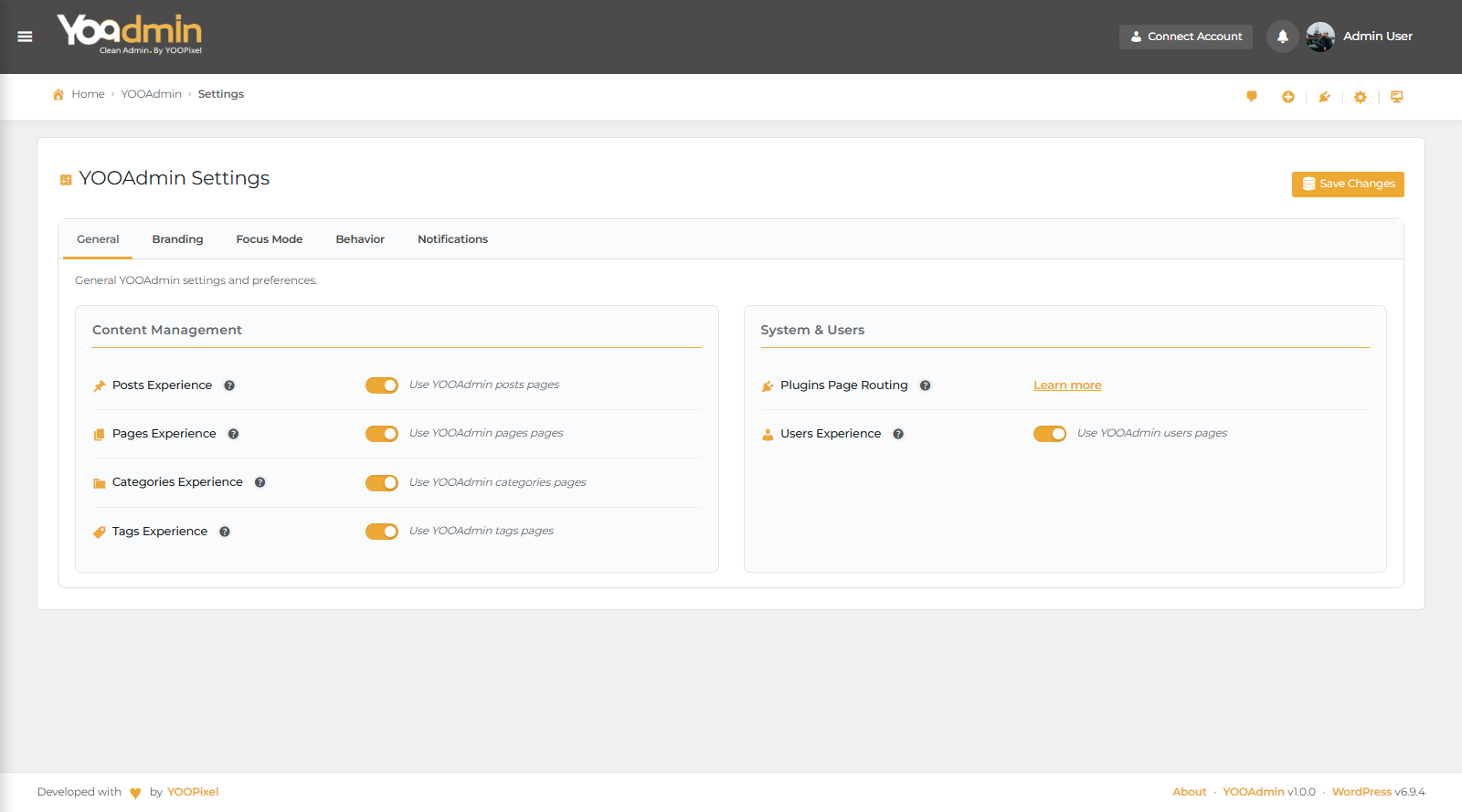 Modern login page customizer