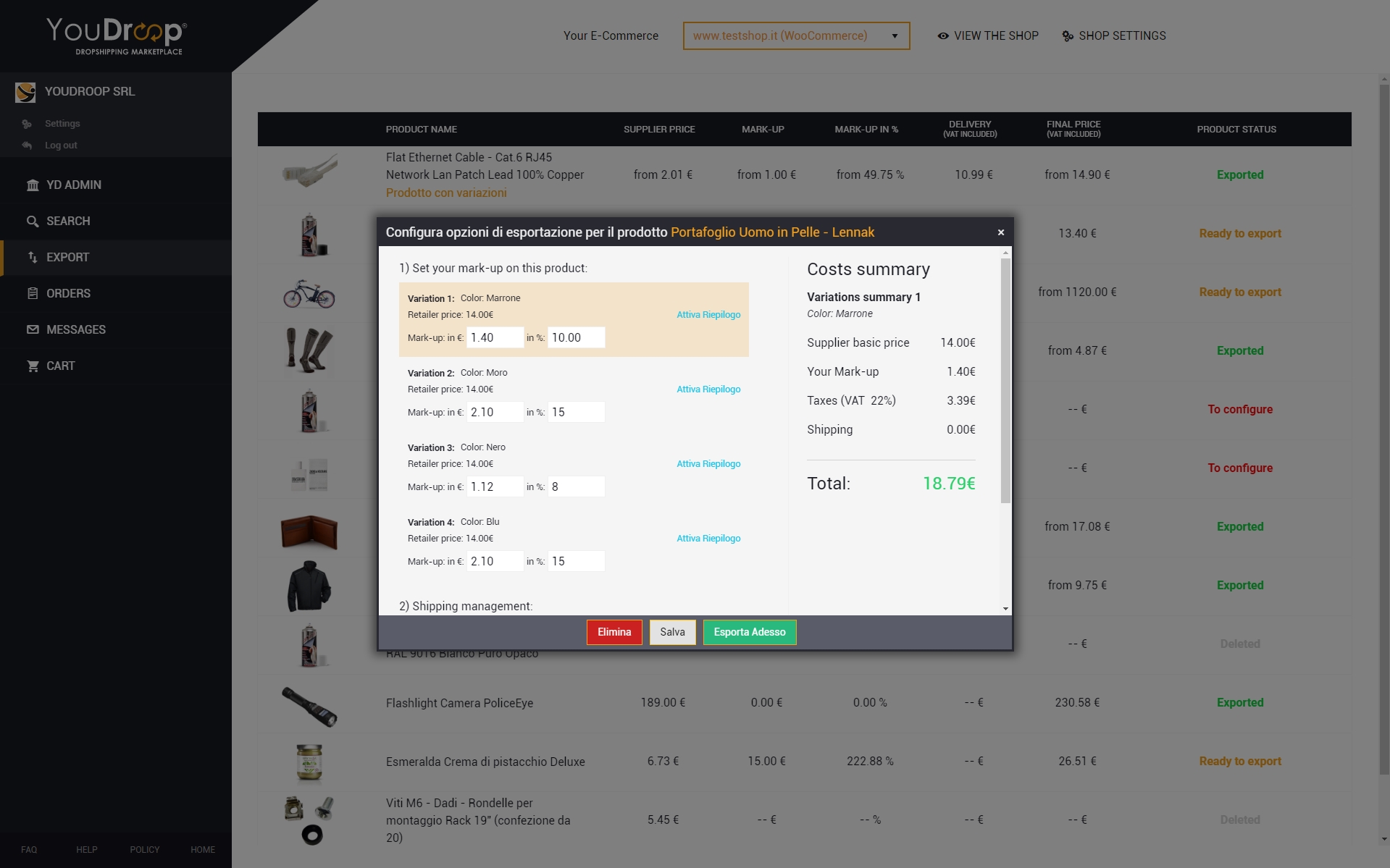 Setup prices to display in your WooCommerce shop, adding your markup