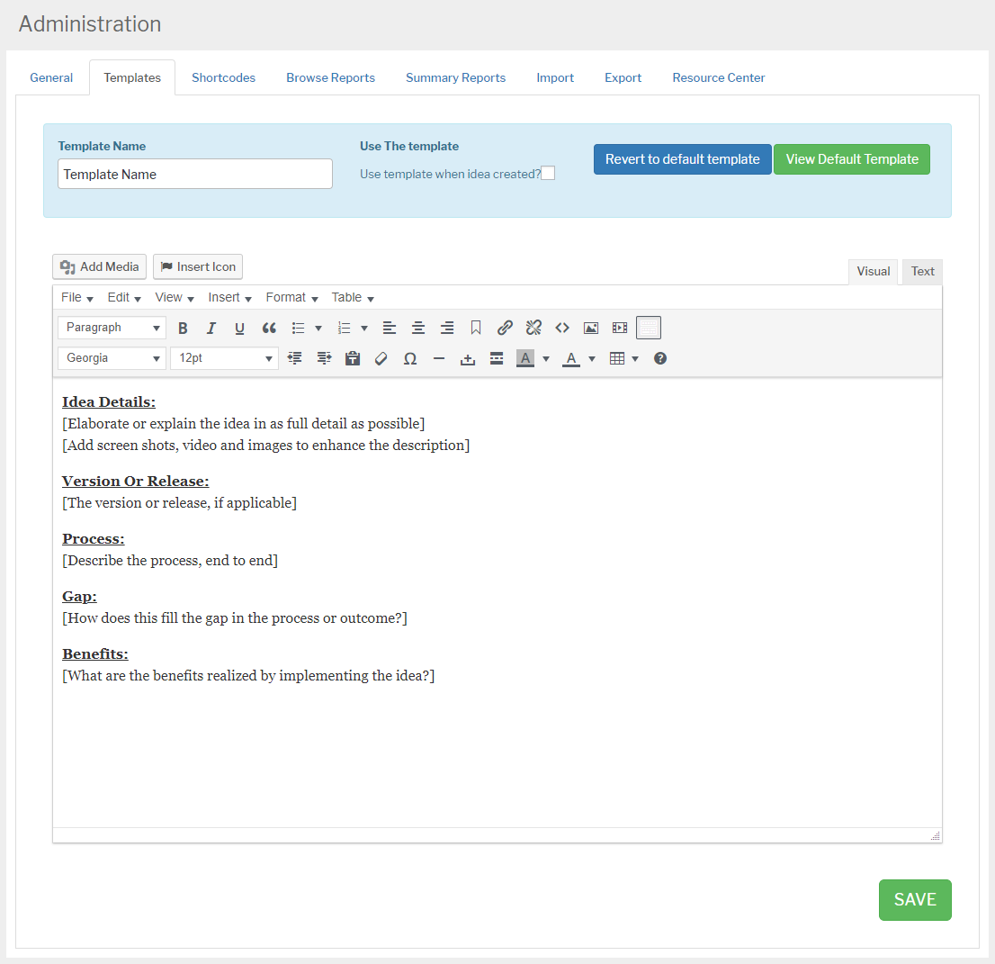 Premium Feature: Templates
