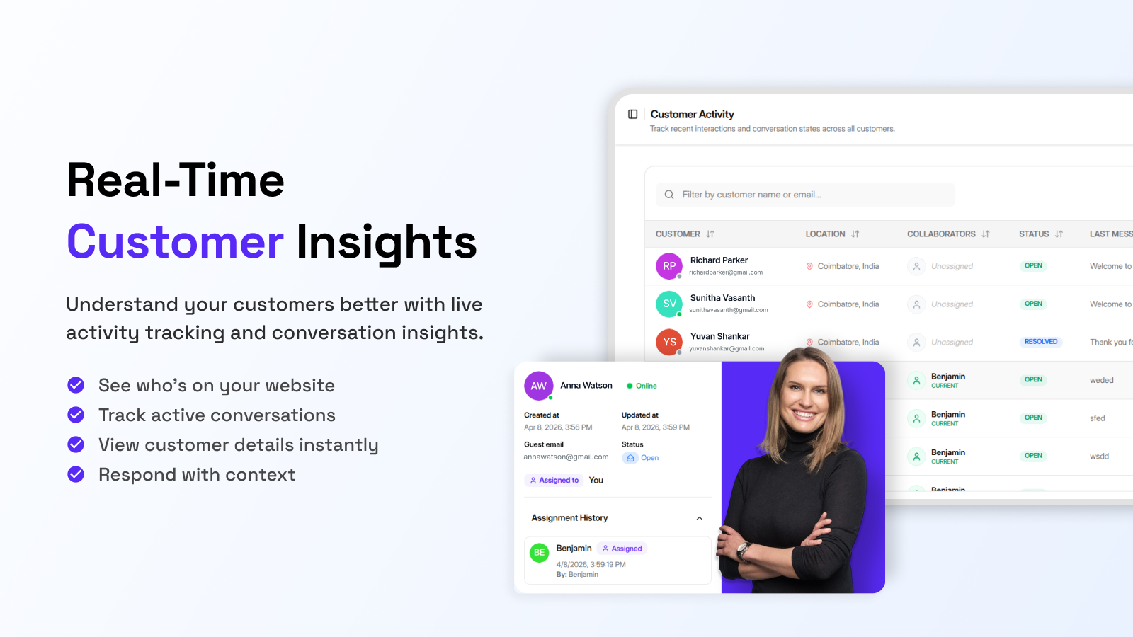 Real-Time Customer Insights – Live data to understand every customer.