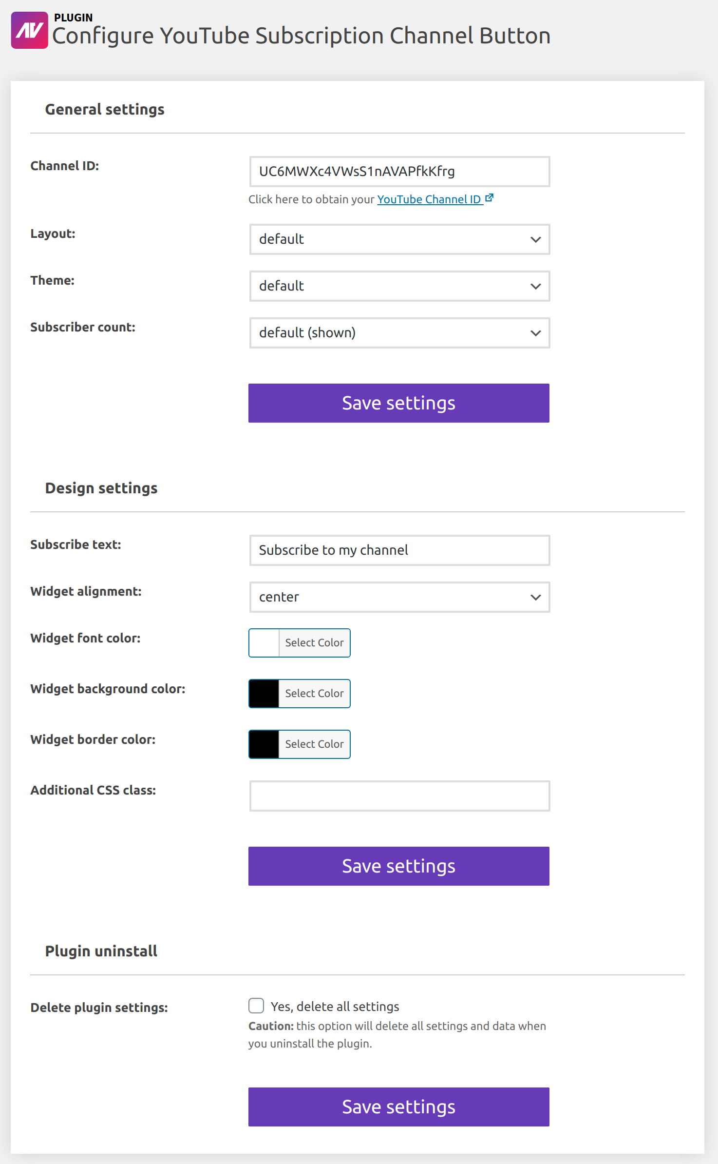 Admin Settings