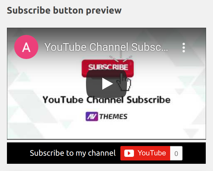 Preview subscribe bar