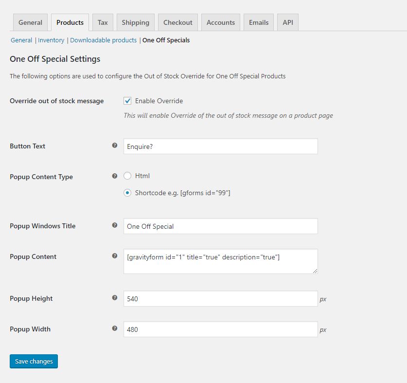 Woocommerce Product Settings Tab
