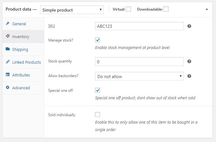 Simple to enable per Product