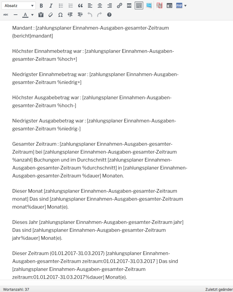WordPress - Beitrag im Entwurfsmodus mit komplexeren Auswertungen