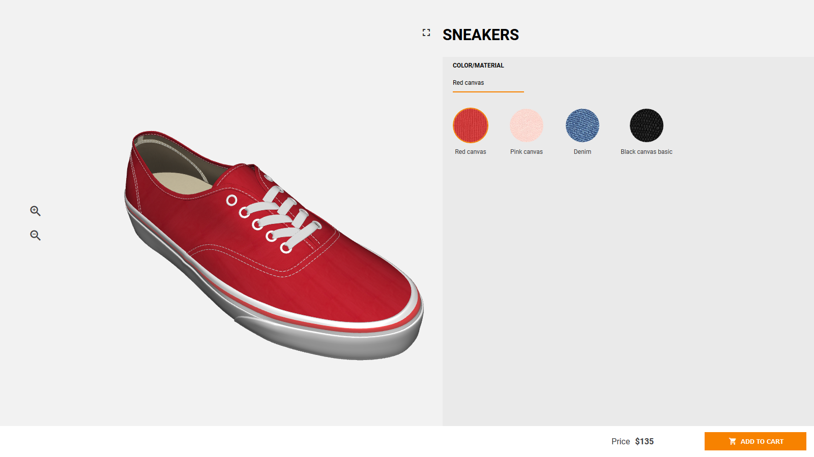 Zakeke 3D Configurator - Desktop view