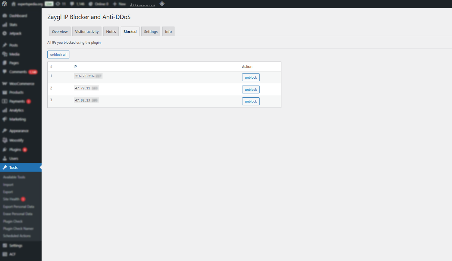IP notes and comments system