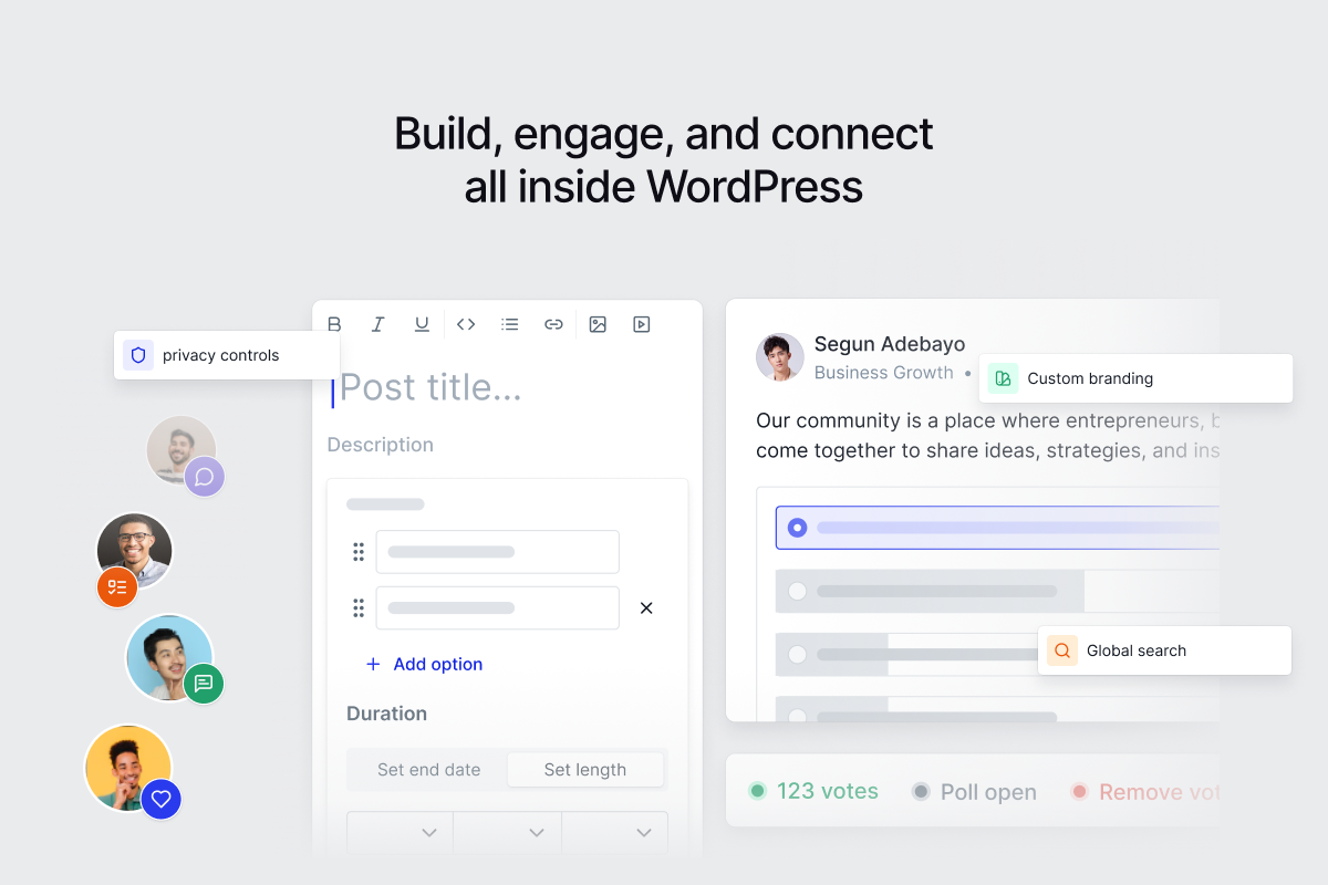 Create Posts, Polls & More