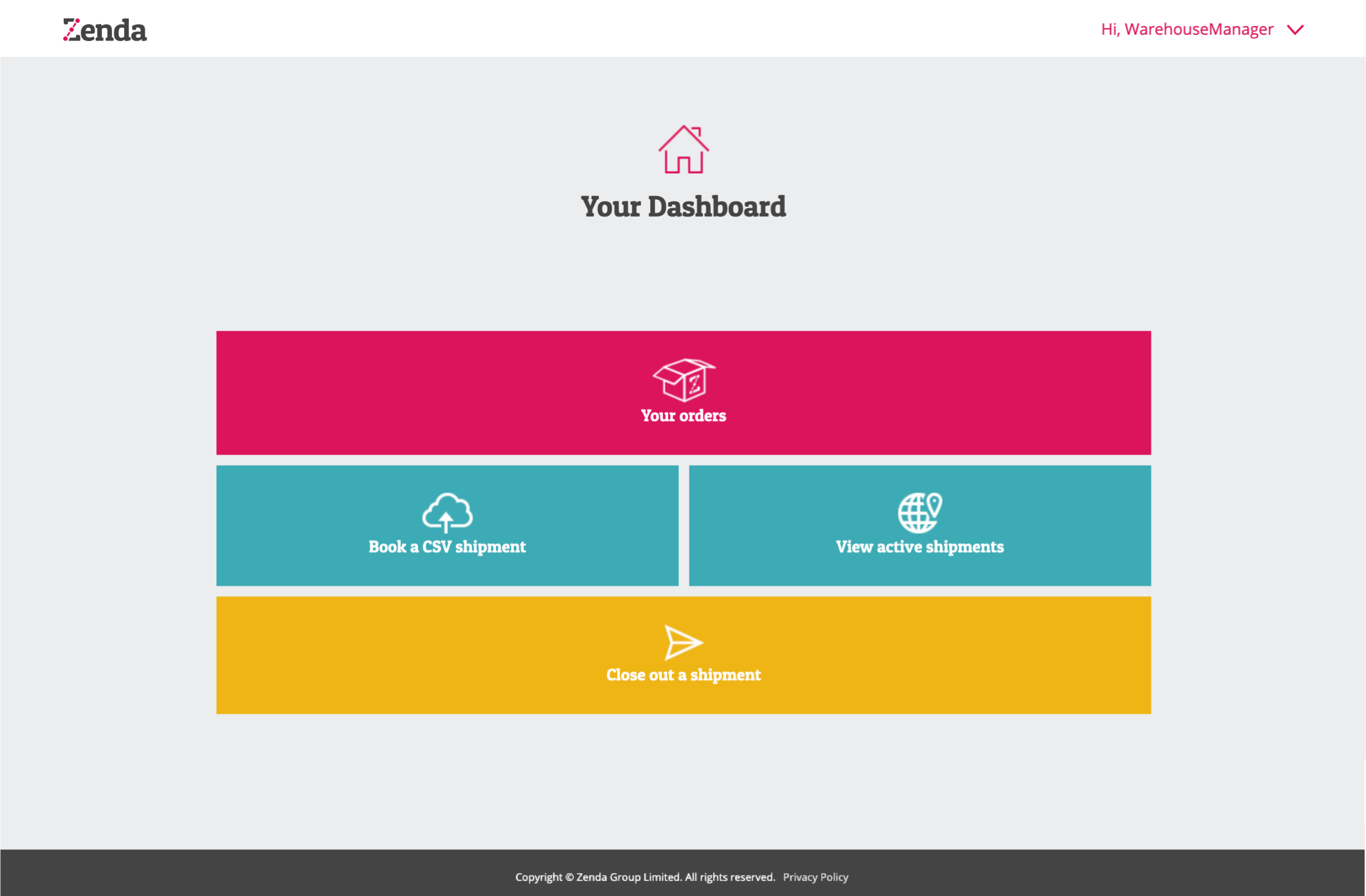 Zenda Dashboard