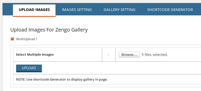 Upload Images with proper title, Upload Images Thumbnail And Main image Separately.
