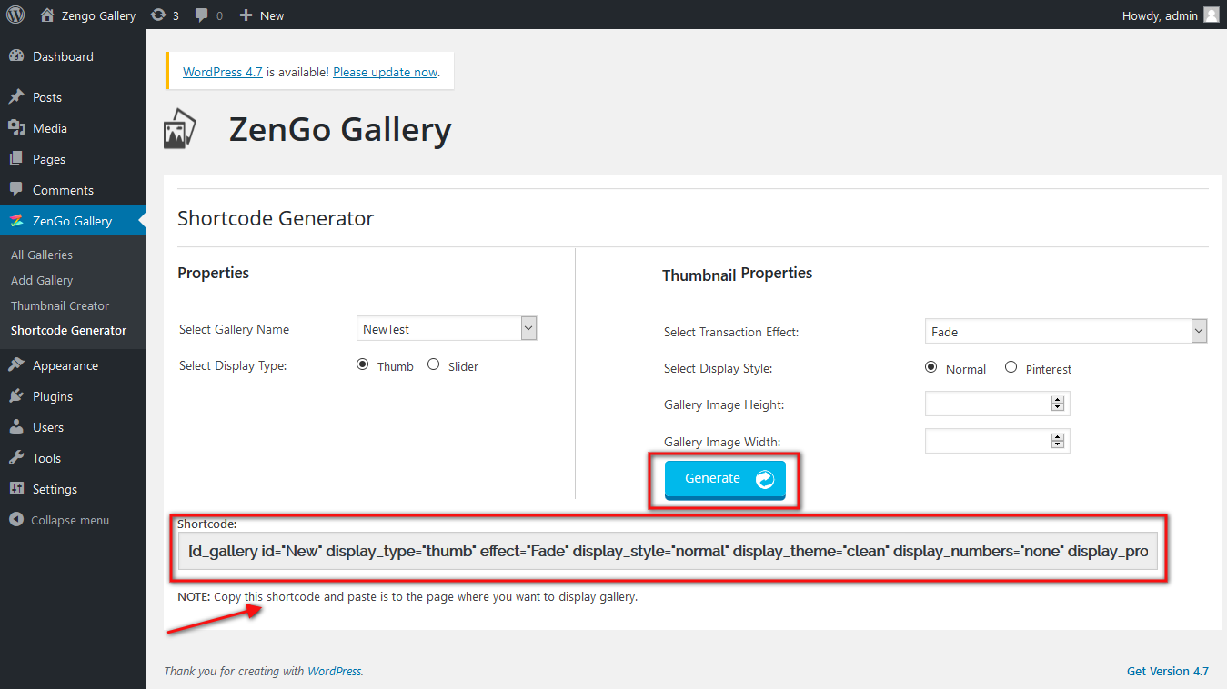 Thumbnail Settings