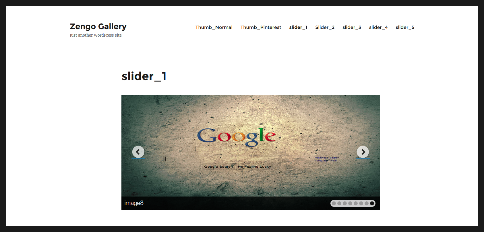 Front-site view slider