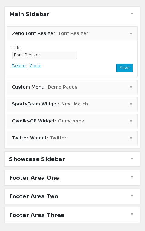 Adding the widget.