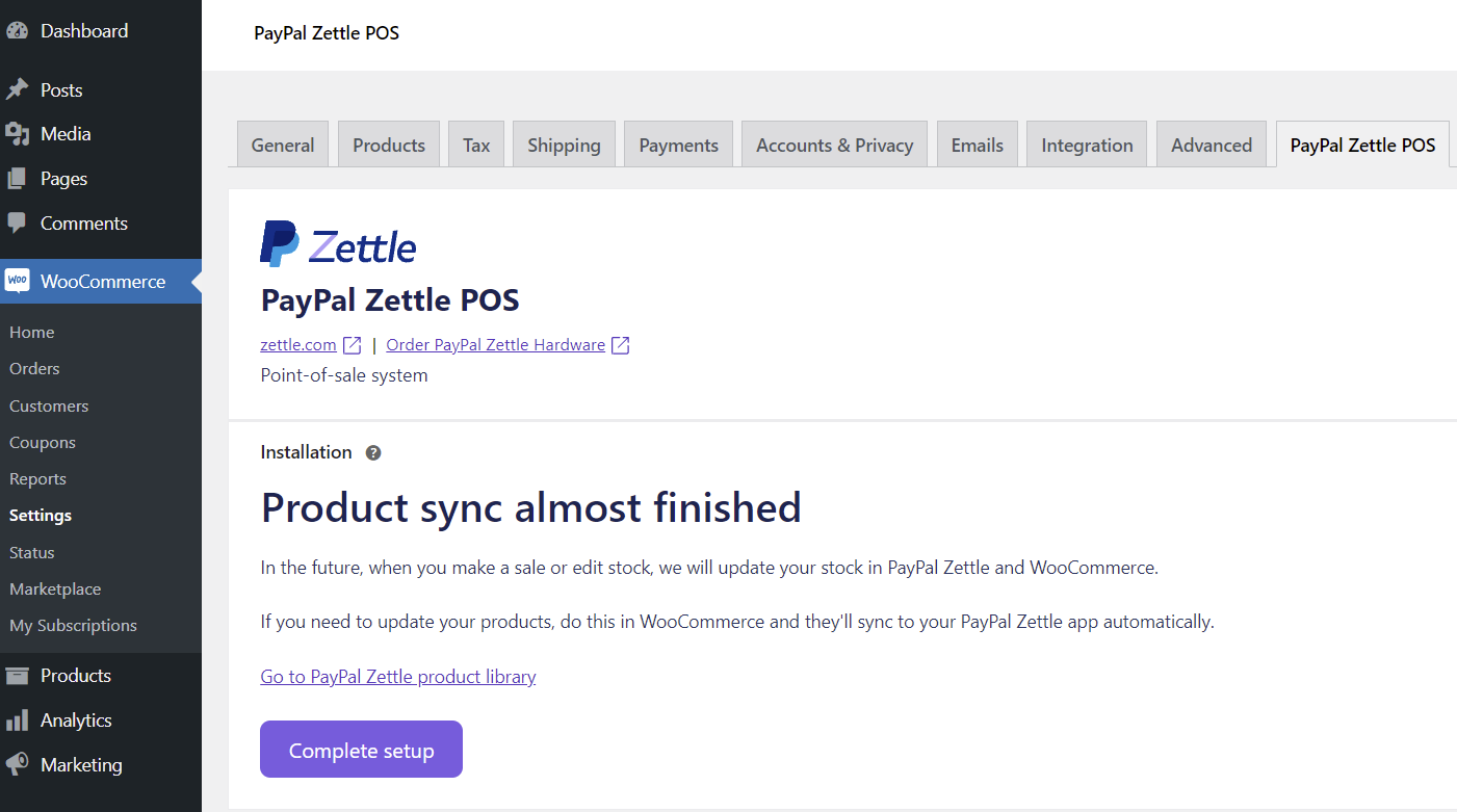 Product sync almost finished