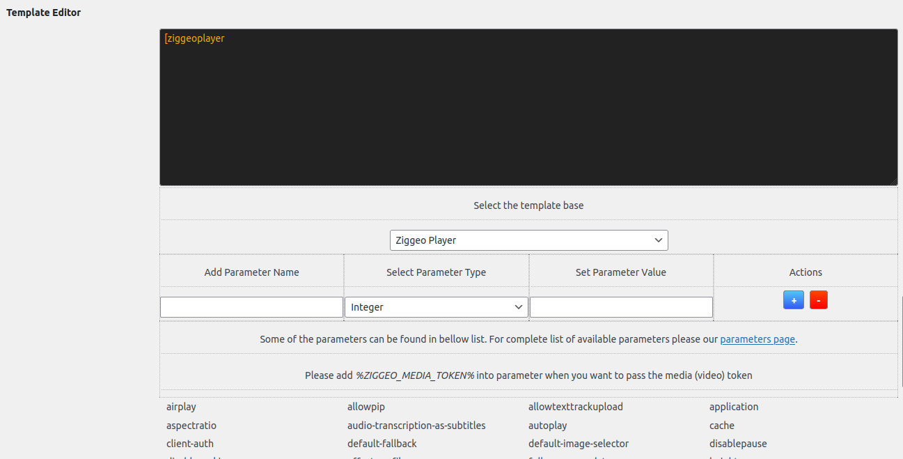 Editor - Insert a template into your post