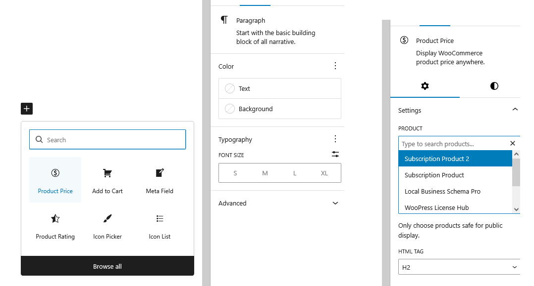 WooCommerce Product Price block
