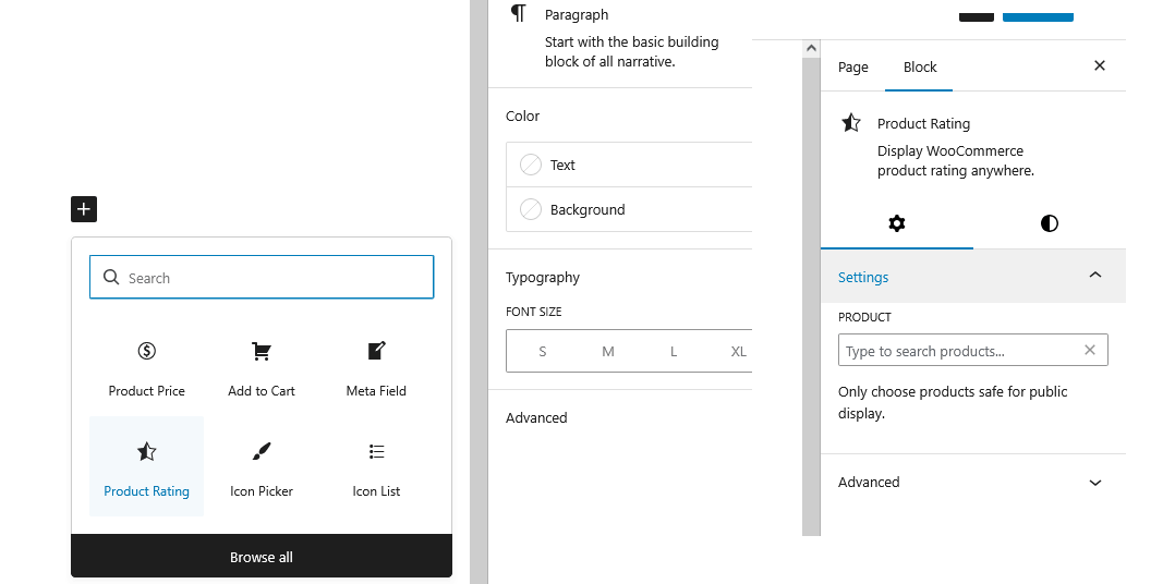 WooCommerce Product Rating block