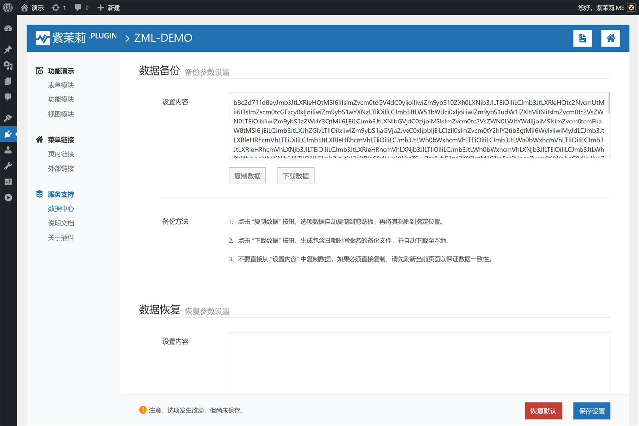 数据中心演示。