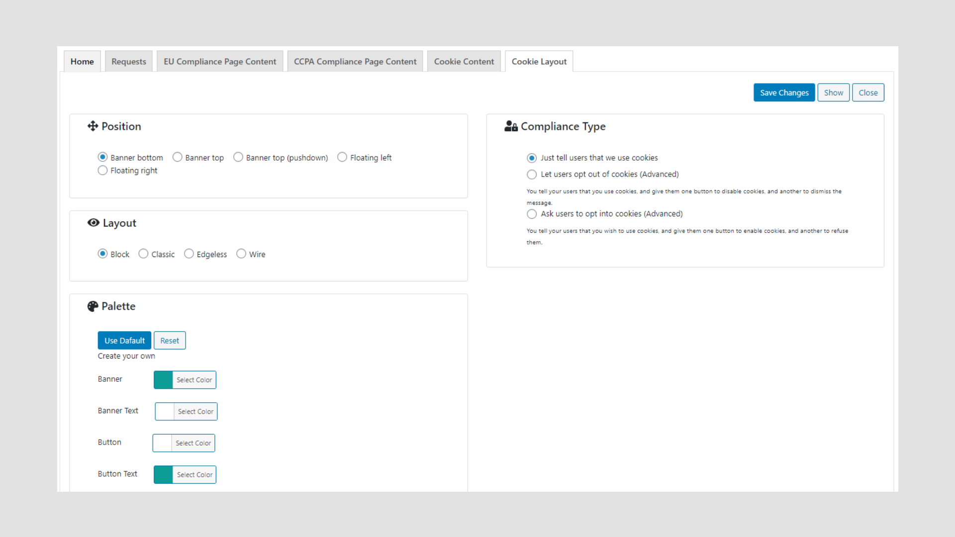 Administrator Options
