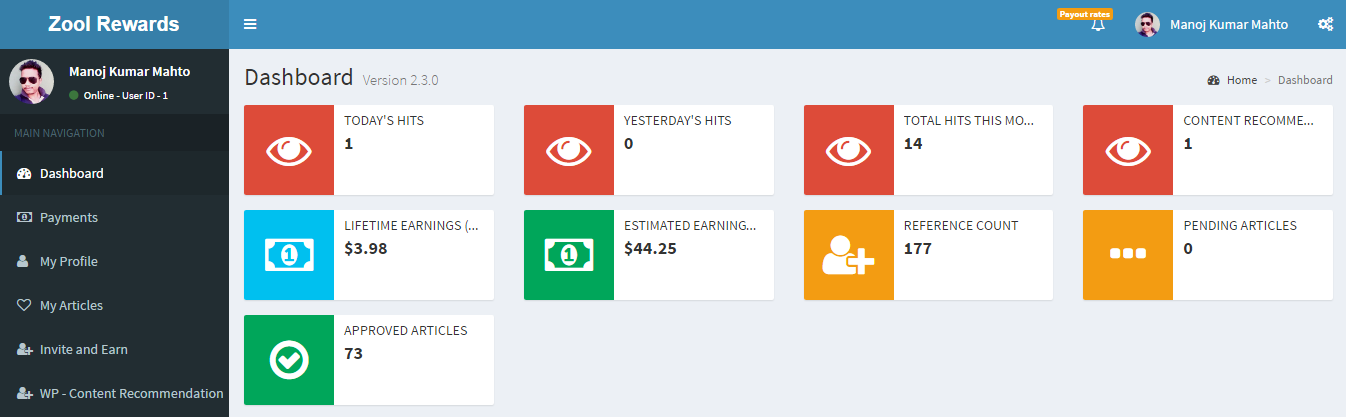 **Analytics shows you how the widget is performing.**