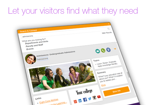 Let your visitors find what they need