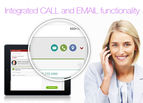 Integrate CALL and EMAIL functionality