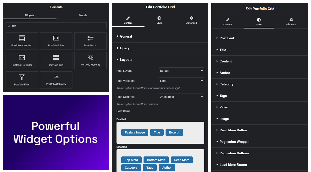 Elementor Widget Controls